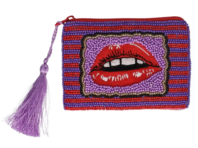 Giftcompany Elodie Kosmetiktasche XS Lippen rot/lila 12cm