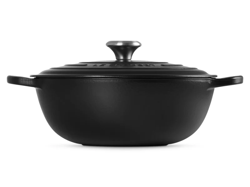 Le Creuset Bräter La Marmite Signature rund schwarz matt 28cm
