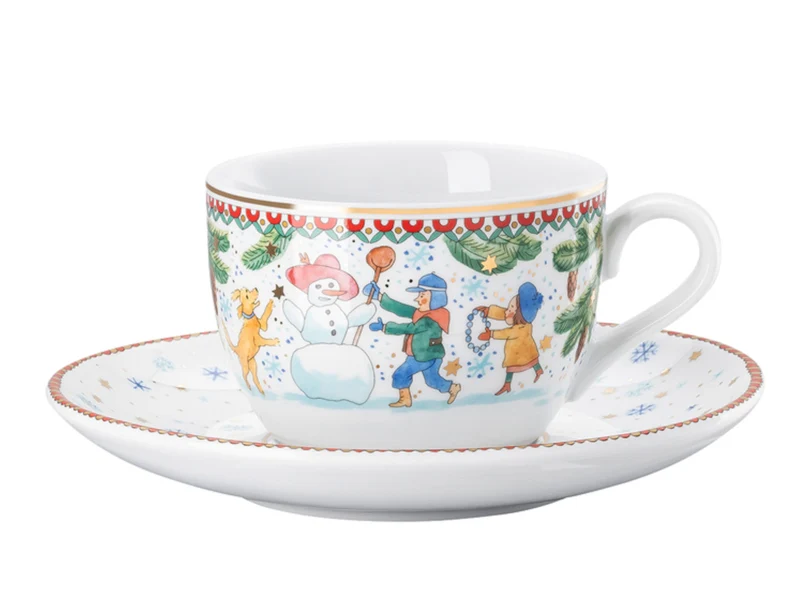 Hutschenreuther Sammelserie 2025 Weihnachtsspiele Cappuccinotasse 2tlg
