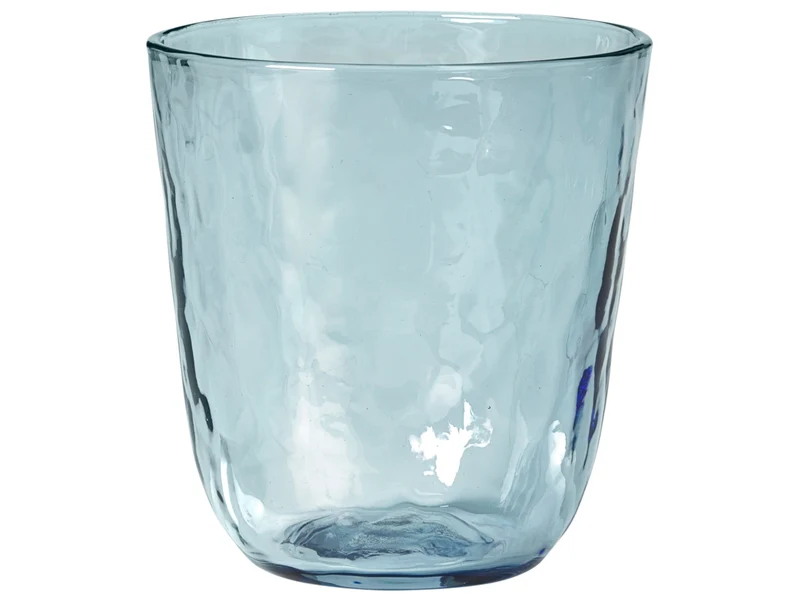 Broste Copenhagen HAMMERED Trinkglas 4tlg. blau 0,335 l
