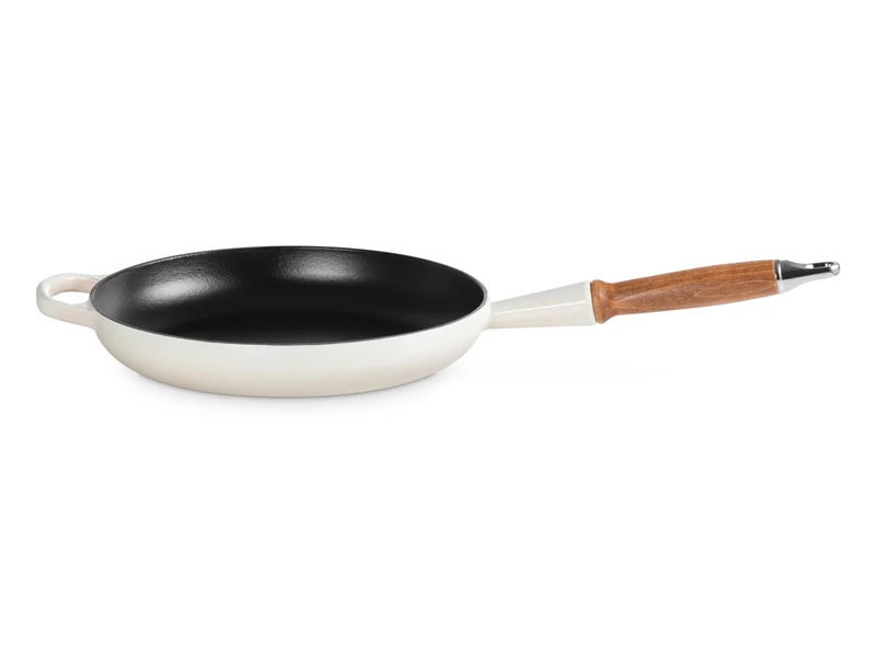 Le Creuset Brat- und Servierpfanne Signature mit Holzgriff meringue 26cm
