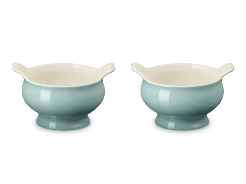 Le Creuset Suppenterrine Tradition sea salt 0,6l 2er Set