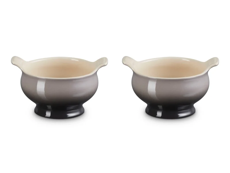 Le Creuset Suppenterrine Tradition flint 0,6l 2er Set