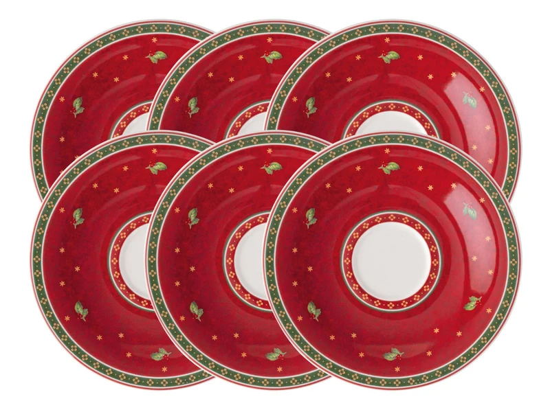 Villeroy & Boch Toy's Delight Specials Milchkaffee-Untertasse rot 19cm Set6