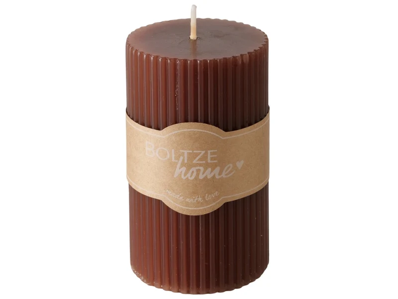 Boltze Classic Stumpenkerze braun 10cm (1 Stück)