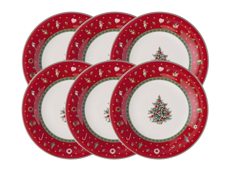 Villeroy & Boch Toy's Delight Specials Frühstücks-/Dessertteller rot 21,5cm Set6