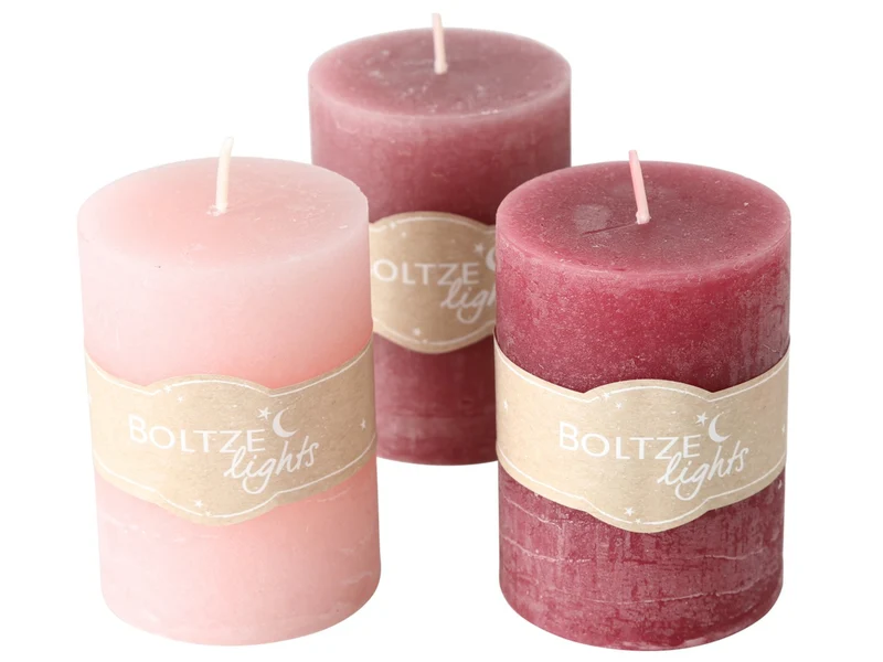 Boltze Classic Stumpenkerze sortiert rosa 10cm