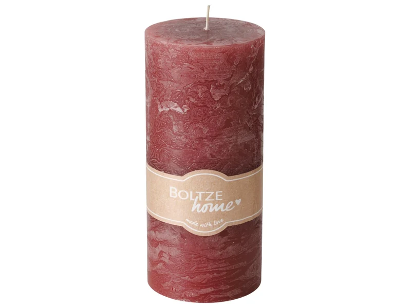 Boltze Casual Stumpenkerze rosa 15cm (1 Stück)