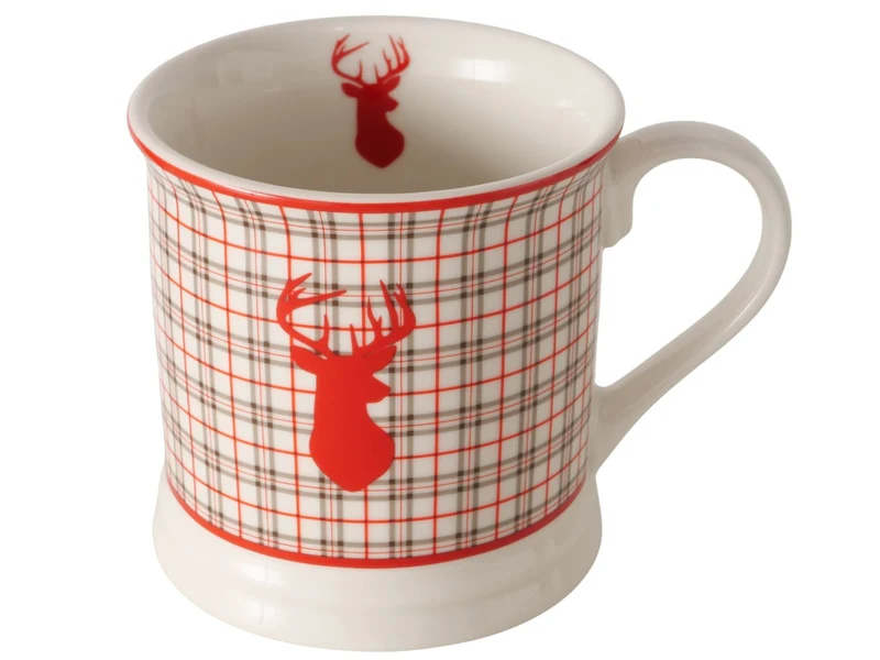 Boltze Kitzbühl Jumbobecher braun/rot/weiß 0,42l (1 Stück)