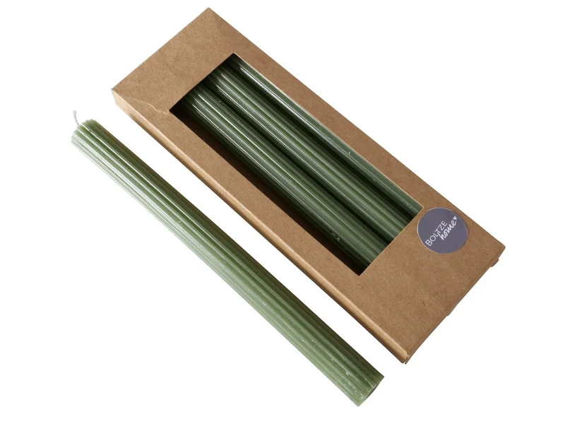 Boltze Classic Stabkerze grün 25cm 4tlg