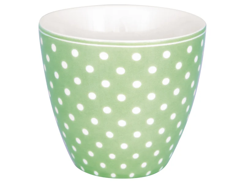 Greengate Dotty Latte Cup pale green 0,35l