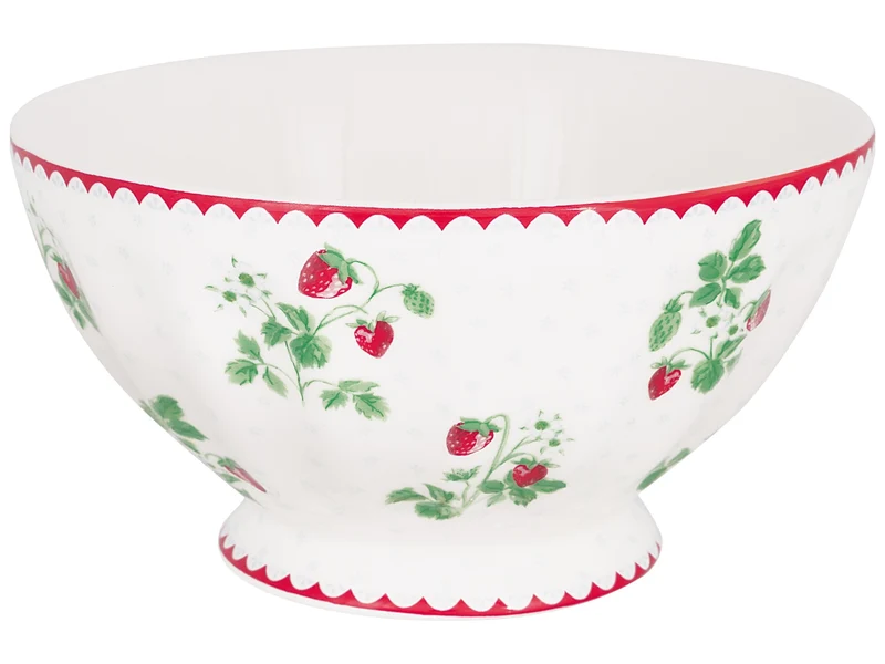 Greengate Berry French Bowl xlarge white 13,5cm