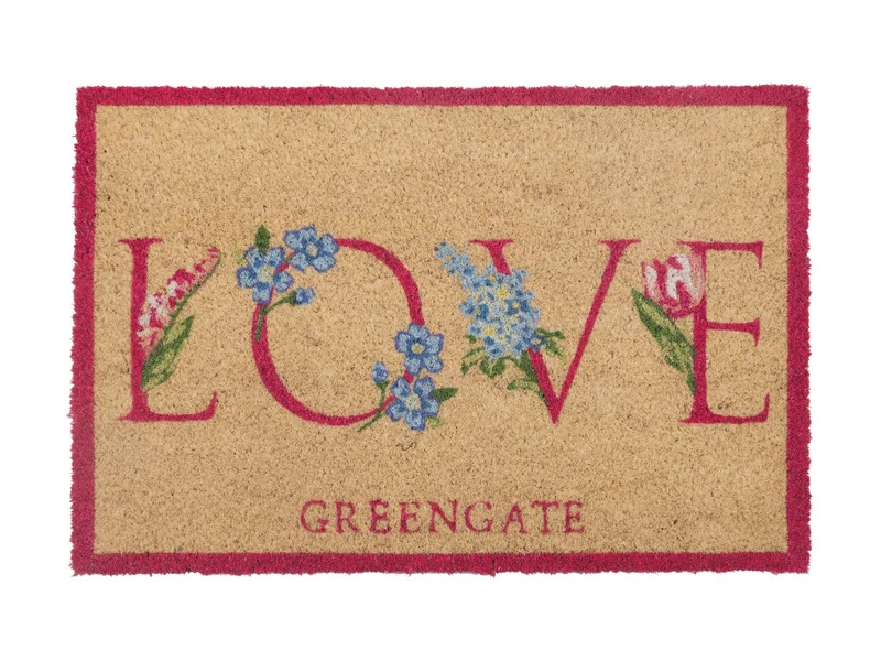 Greengate Agnes Fußmatte Love weiß 60x40cm