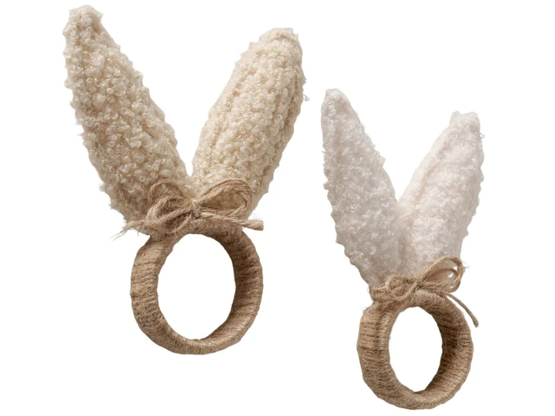 Boltze Plushy Serviettenring sortiert beige (1 Stück)