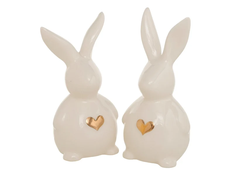 Boltze Jeppe Figur Hase sortiert weiß 14cm (1 Stück)