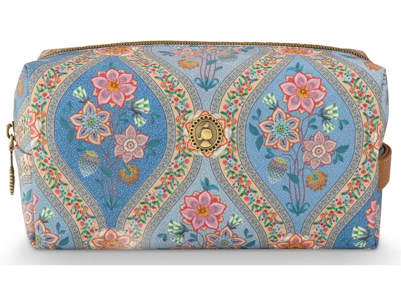 PIP STUDIO Coco Ornamento Blue Kosmetiktasche medium 21,5x10x10,5cm