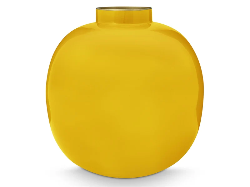 PIP STUDIO Vase Metall Yellow 23cm