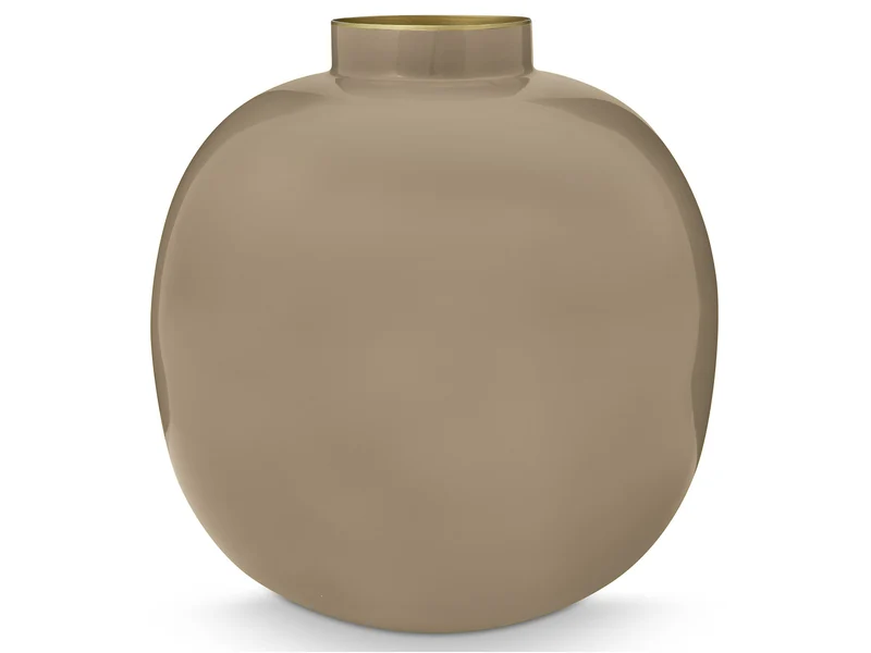 PIP STUDIO Vase Metall Khaki 23cm