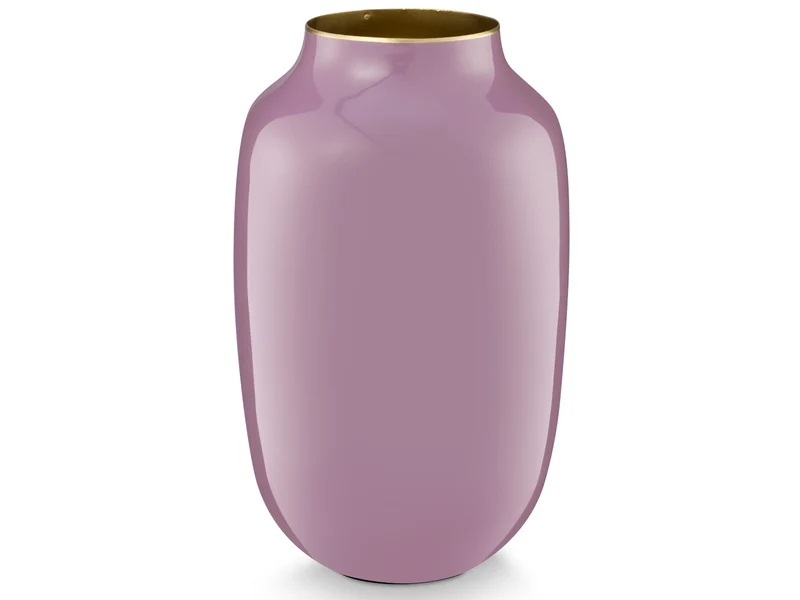 PIP STUDIO Vase Metall Oval Lilac 30cm