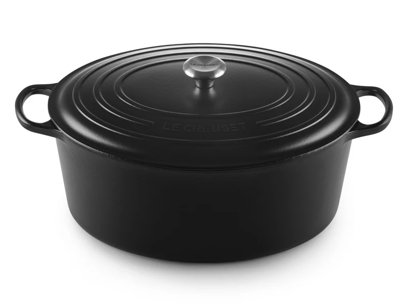 Le Creuset Bräter Signature oval schwarz matt 40cm