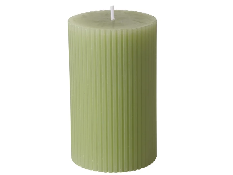 Boltze Classic Stumpenkerze hellgrün 10cm (1 Stück)