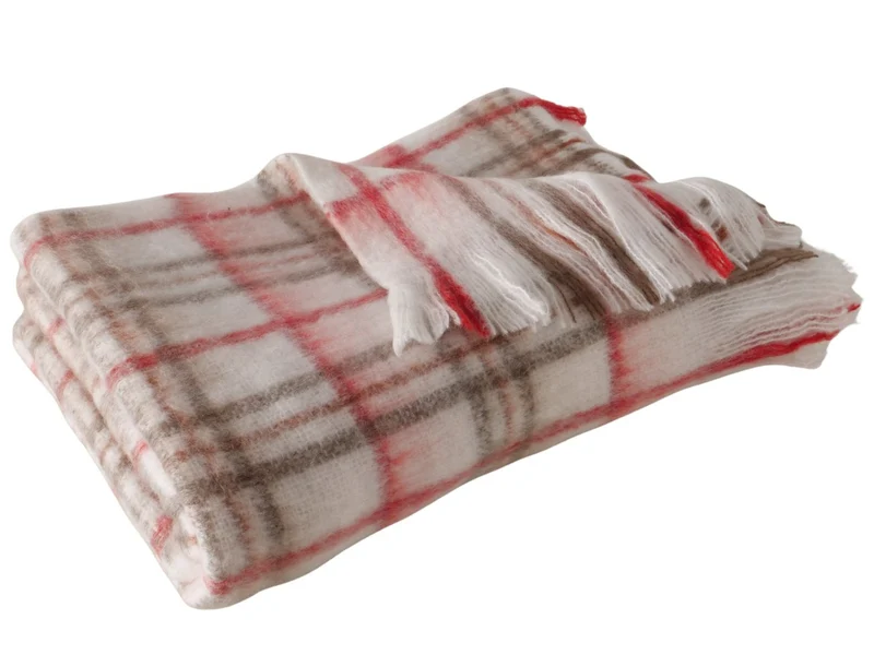 Boltze Kitzbühl Decke braun/rot/weiß 160x130cm (1 Stück)