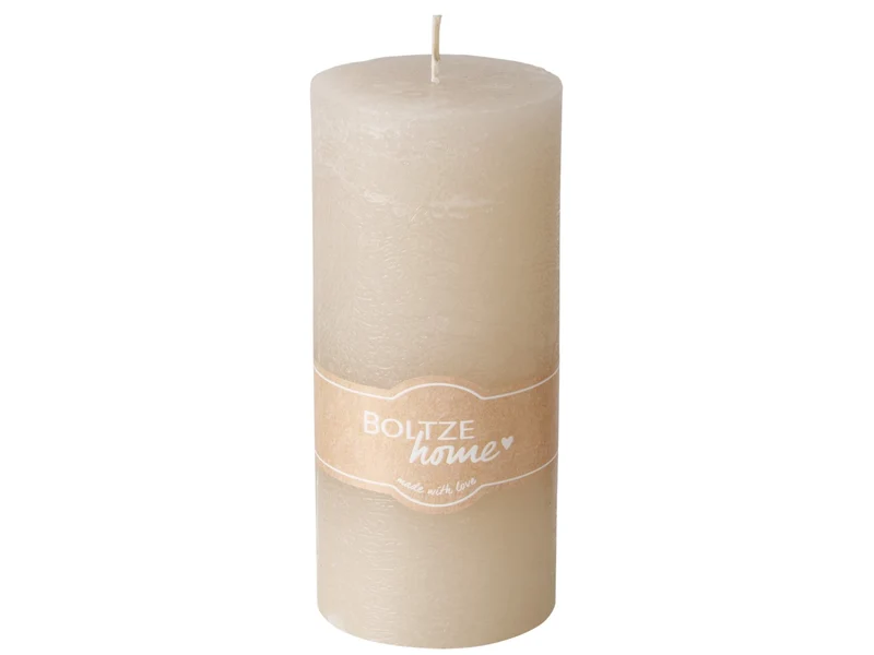 Boltze Casual Stumpenkerze grau 15cm