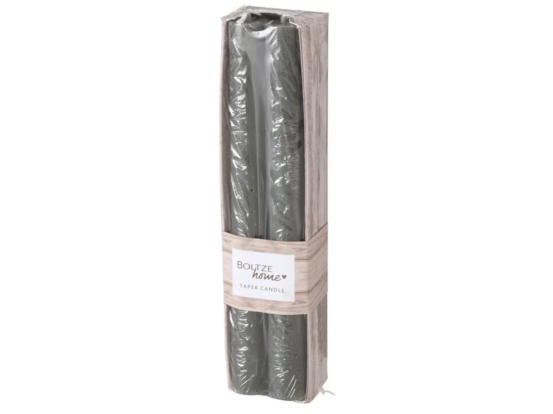 Boltze Melia Stabkerze grau 20cm 4tlg