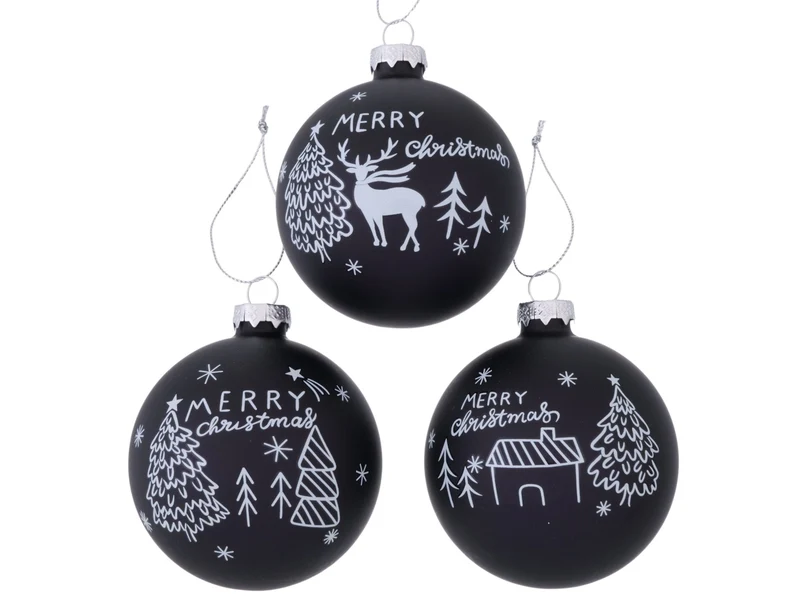 Boltze Credo Weihnachtskugel sortiert mehrfarbig 8cm (1 Stück)