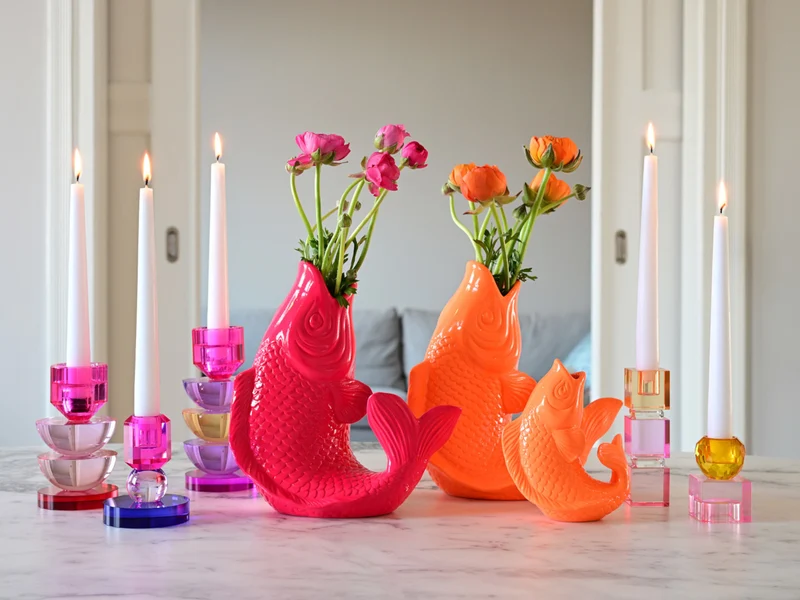 Giftcompany Mamsell Koi Fisch Vase S neon orange 25cm