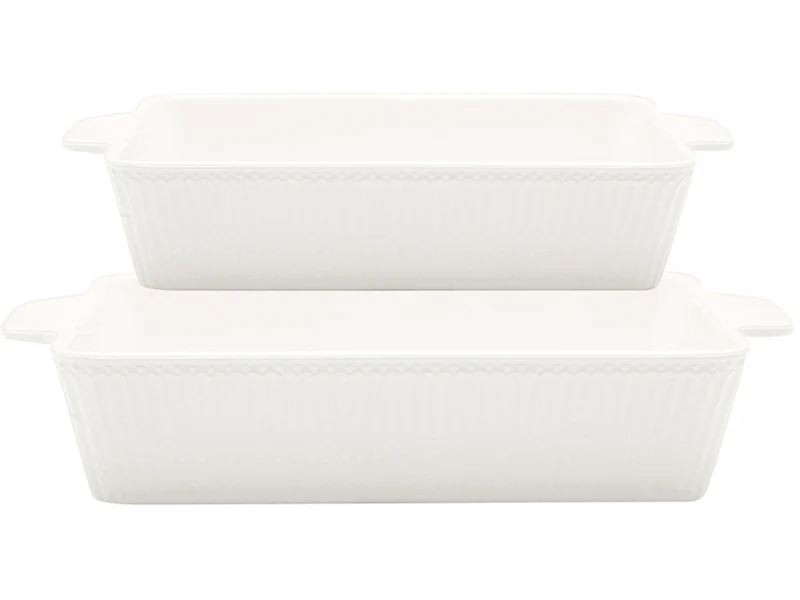 Greengate Alice Auflaufform white Set2