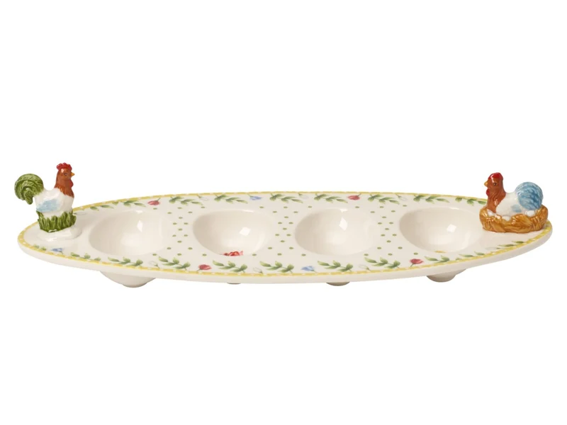 Villeroy & Boch Spring Awakening Ei-Boot Hahn & Henne 31 x 12 cm