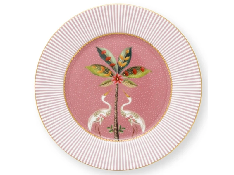 PIP STUDIO La Majorelle Brotteller pink mit Palme 17 cm