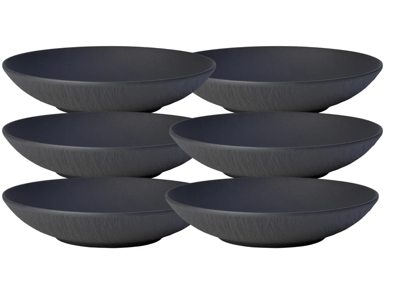 Villeroy & Boch Manufacture Rock Schale flach 24 cm Set6