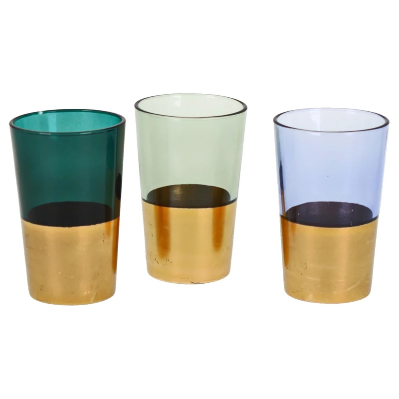 Werner Voß GmbH Windlicht mit Goldboden sortiert 7x11cm (1 Stück)