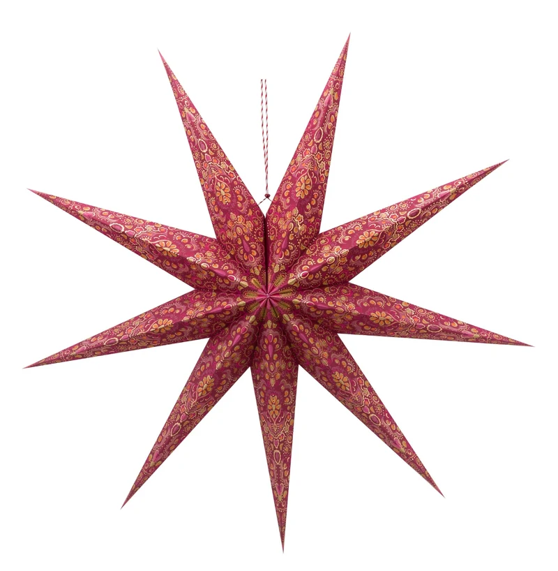PIP STUDIO Christmas Star Paper overall print red 110 cm