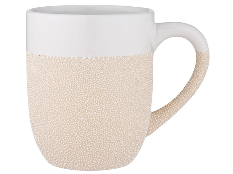 ladelle CAFE Becher mit Henkel strukturiert weiß 0,3 l