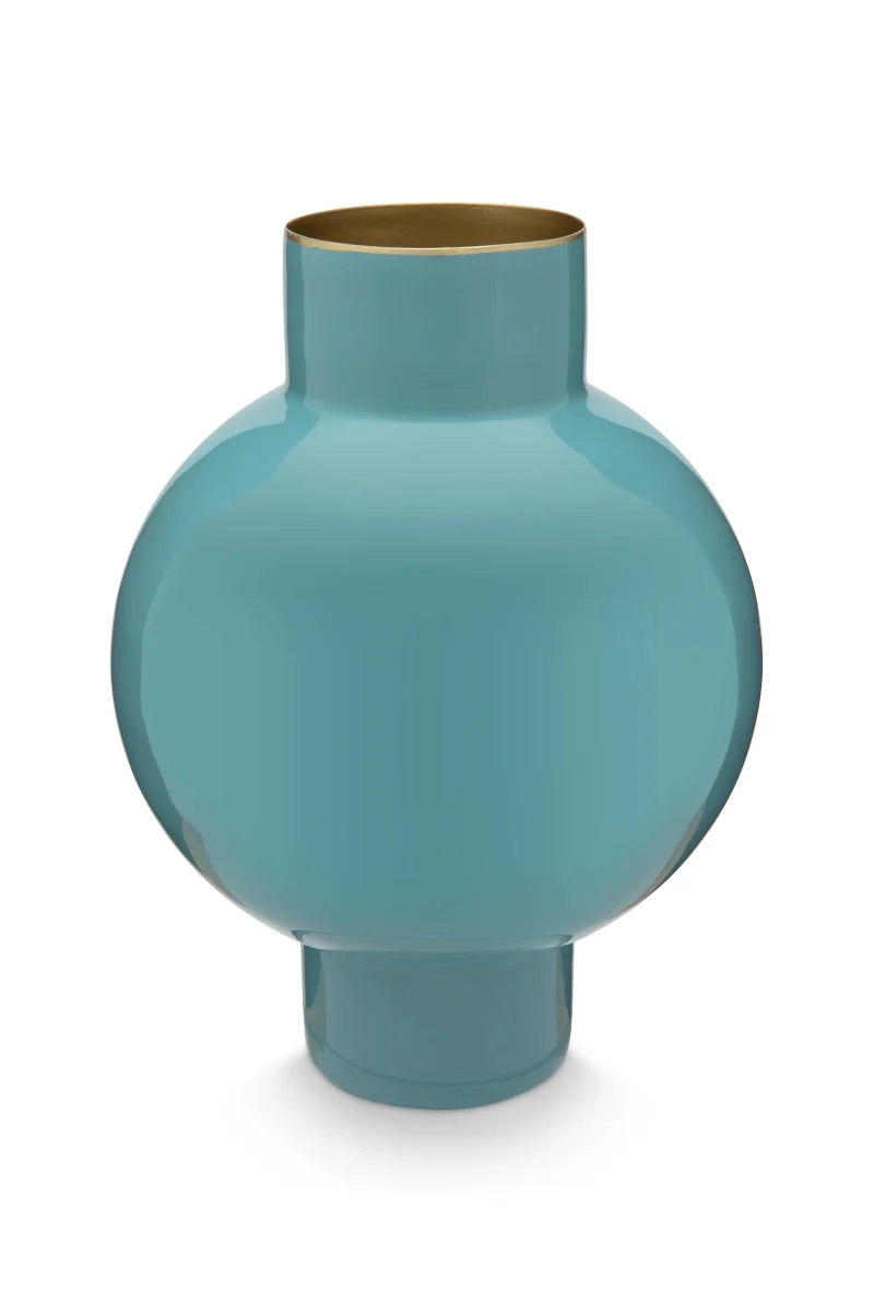 PIP STUDIO Vase Metal klein sea green 18 x 24 cm