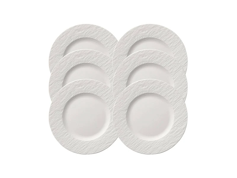 Villeroy & Boch Manufacture Rock blanc Frühstücksteller 22 cm Set6