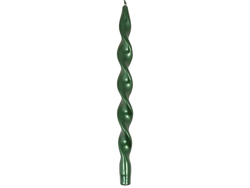 Greengate Kerze twisted dark green large 36cm 2Stk.