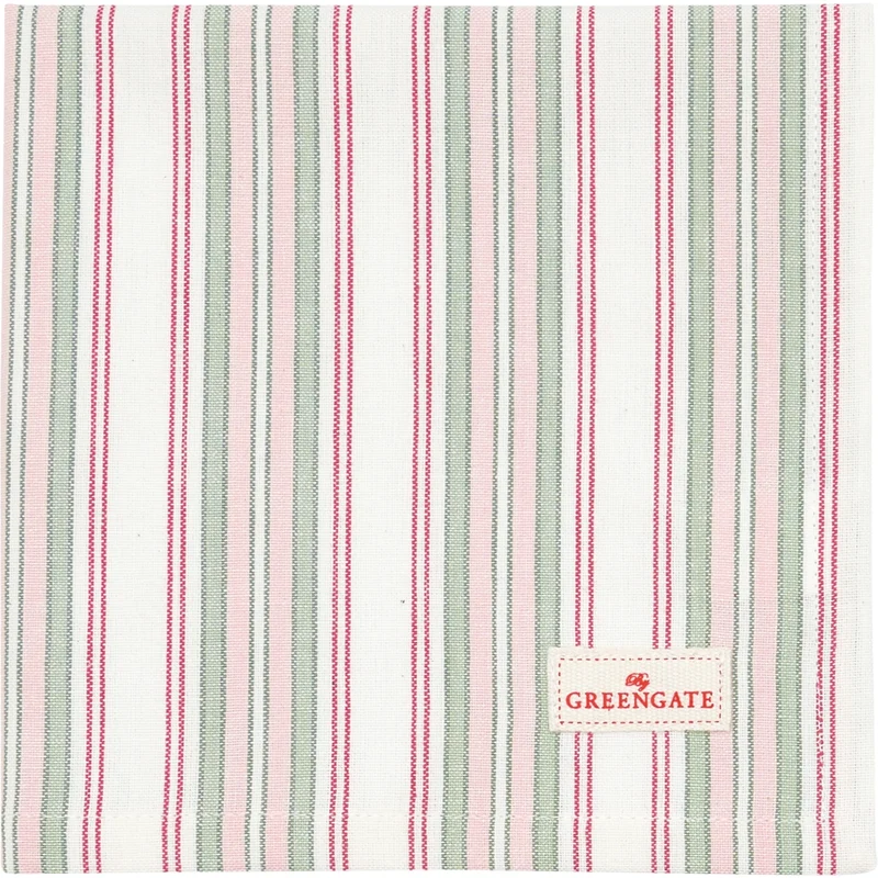 Greengate Carola Stoffserviette white 40 x 40 cm