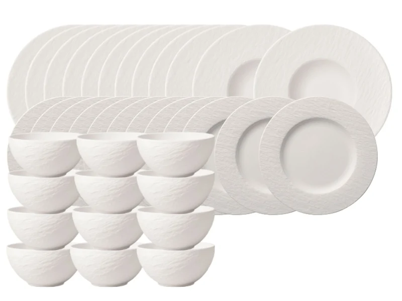Villeroy & Boch Manufacture Rock blanc Starterset 36tlg