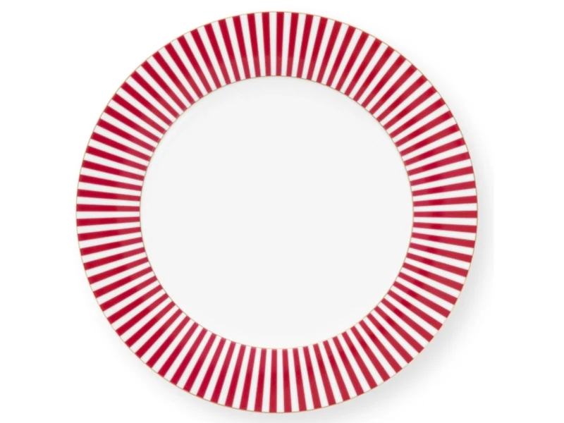 PIP STUDIO Royal Stripes Speiseteller dark pink 26,5 cm