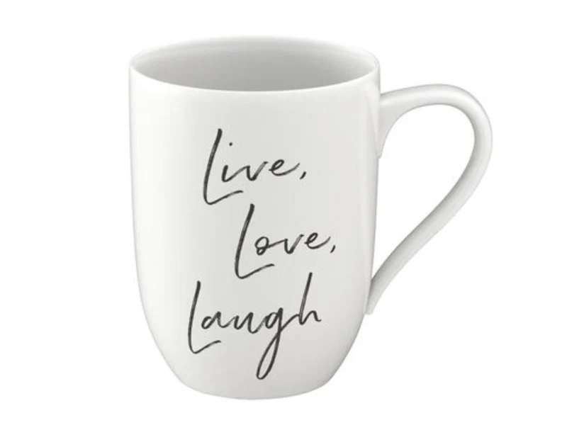 Villeroy & Boch Statement Becher mit Henkel Live Love Laugh 0,34 l