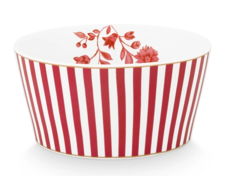 PIP STUDIO Royal Stripes Bowl dark pink 12 cm