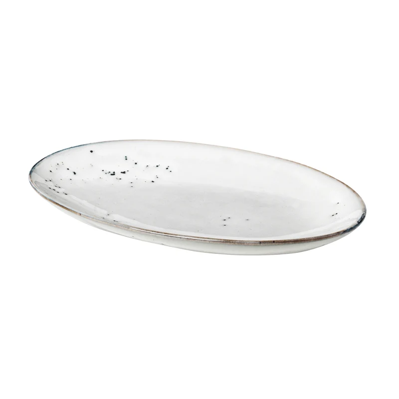 Broste Copenhagen NORDIC SAND Platte oval S 13,6 x 22 cm