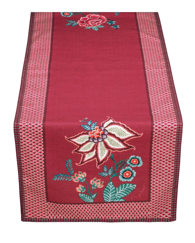 PIP STUDIO Flower Festival Tischläufer dark pink 50 x 150 cm