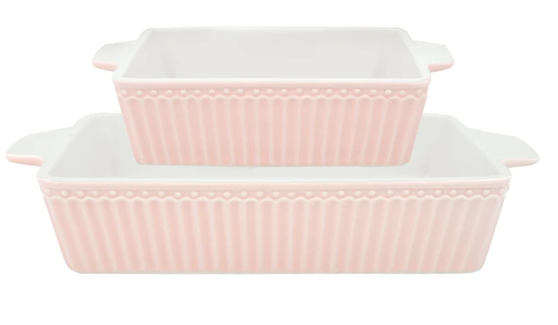Greengate Alice Auflaufform pale pink klein Set2
