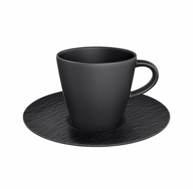 Villeroy & Boch Manufacture Rock Kaffeetasse mit Untertasse 2tlg.