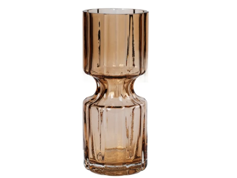 Broste Copenhagen Hyacint Vase Glas Indian Tan 20 cm